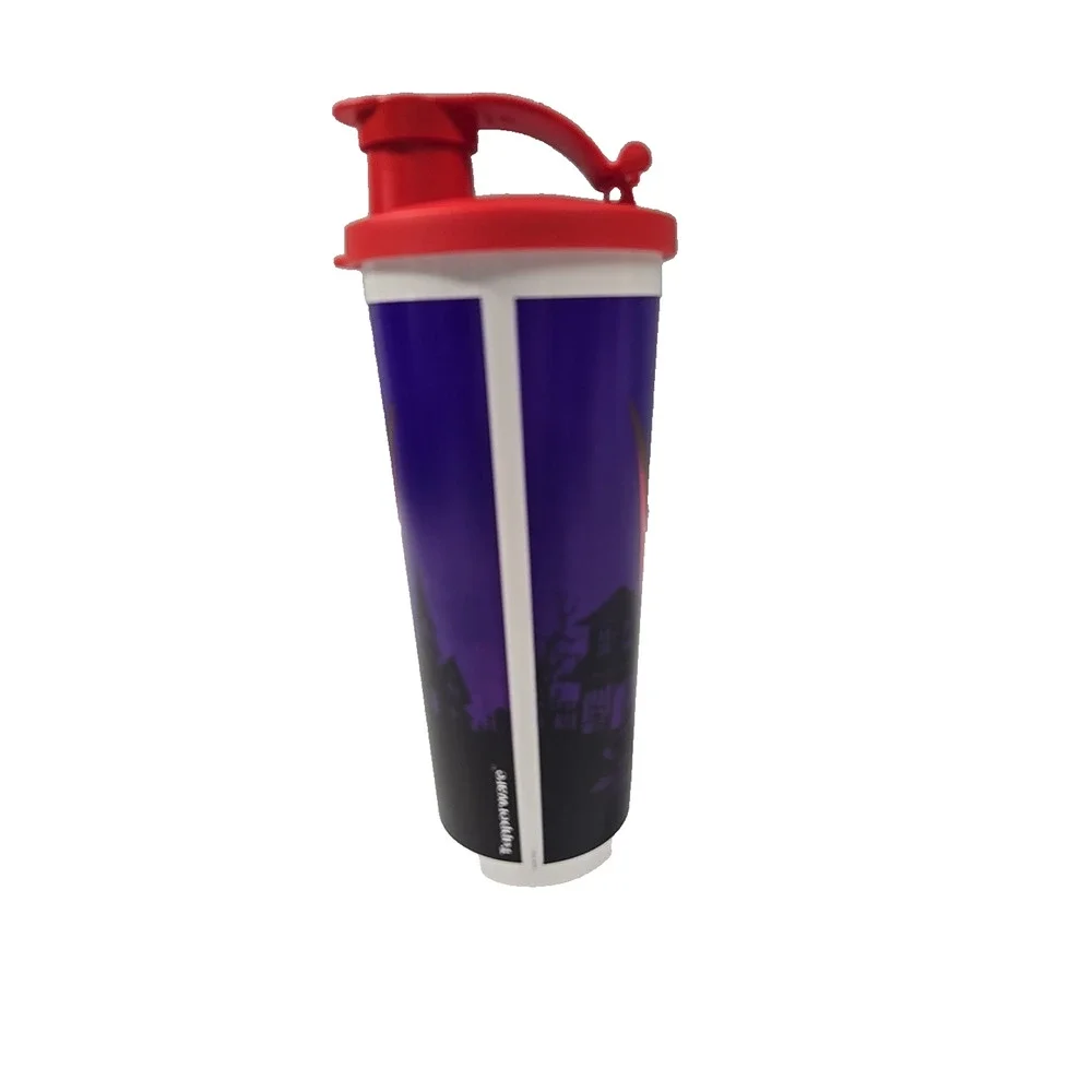 Tupperware Tumbler 16oz Halloween Vampire Purple Flip Top New Open